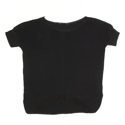 ZARA W&B COLLECTION Black Short Sleeve Top Womens S