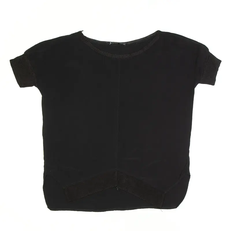 ZARA W&B COLLECTION Black Short Sleeve Top Womens S
