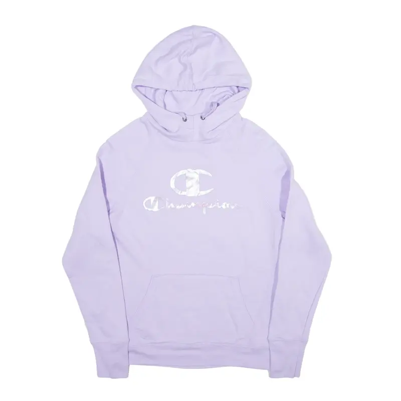 CHAMPION Hoodie Purple Pullover Womens S