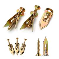 80 Pcs Self Drilling Drywall Anchors with Screws Kit, Zinc Plated Steel Self Drilling Wall Anchors Heavy Duty, No Drill or Ho...