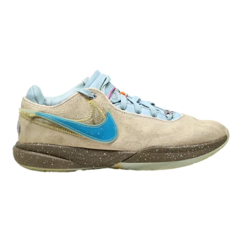 NIKE LeBron 20 2023 Sneaker Trainers Beige Synthetic Mens UK 8.5
