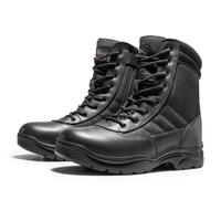 NORTIV 8 TROOPER Men's Military Tactical Worker Boots - Breathable, Lightweight, Soft Leather, Round Toe Black Boots for Men ...