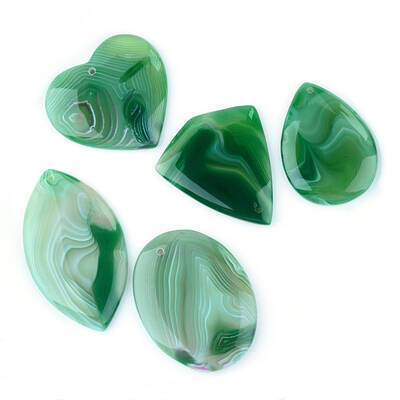 Natural Striped Agate/Banded Agate Pendants