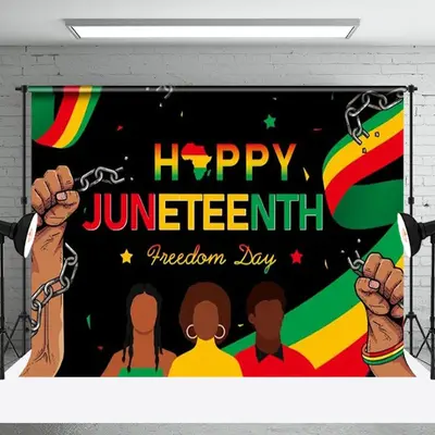 Break Shackles Happy Juneteenth Freedom Day Backdrop