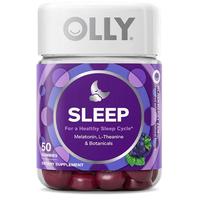 OLLY Sleep Gummy - 50 Gummies with 3 mg Melatonin, L-Theanine, Chamomile, Lemon Balm, Blackberry Flavor, Healthcare Dietary O...