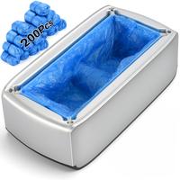 Shoe Cover Dispenser with 200pcs Disposable Shoe Covers, Automatic Shoe Cover Machine Fits shoes up to Men's size 12, Suitabl...