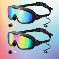 Swim Goggles 2 Pack,Anti fog and UV protection, leak free 180 ° wide and clear view swimming goggles, suitable for adults an...