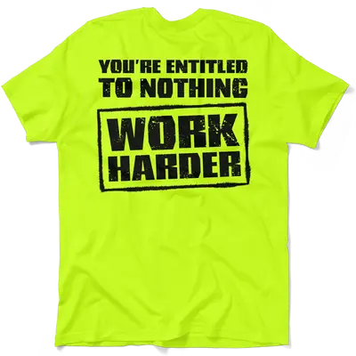 Entitled - Safety Yellow T-Shirt