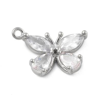 Brass Micro Pave Cubic Zirconia Pendants