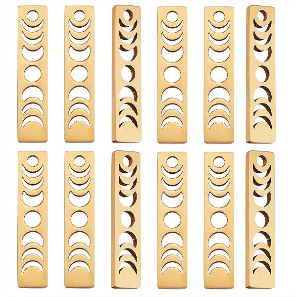 20Pcs Ion Plating(IP) 304 Stainless Steel Pendants