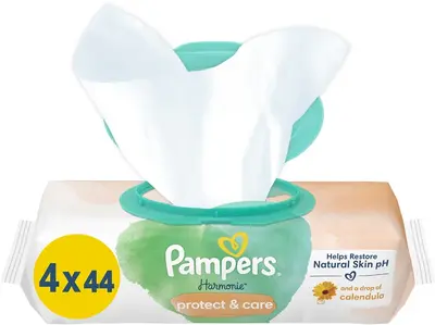 Pampers Harmonie Protect&Care Baby Wet Wipes with Calendula 176 Pieces