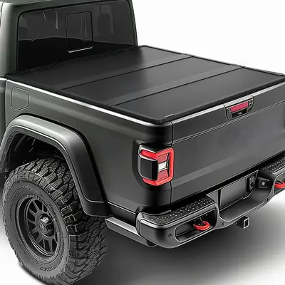 Hard Tri-fold Truck Bed Tonneau Cover Compatible with Jeep Gladiator 5ft Bed 2020 2021 2022 2023 2024 2025 JT w/or w/o Trail ...