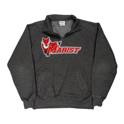 Marist Champion 1/4 Zip - Large Grey Cotton Blend