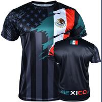 Fury Mexico Guatemala Honduras El Salvador and USA Flag Mix Soccer Jersey - Men/Women/Unisex shirtslatinas mexicojerseys mexi...