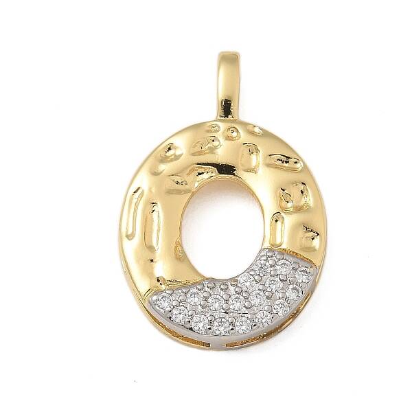Brass Micro Pave Cubic Zirconia Pendants