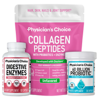 Physician's Choice Ultimate Bundle: Collagen + 60B Probiotic + Digestive Enzymes - Daily Support for Bloating, Digestion, Imm...