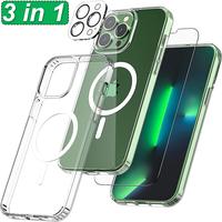 XG-Tech iPhone 16 15 Plus 14 13 Mini 12 11 Pro Max Magnetic Clear Transparent Case Compatible With MagSafe Cover - [Free] Tem...