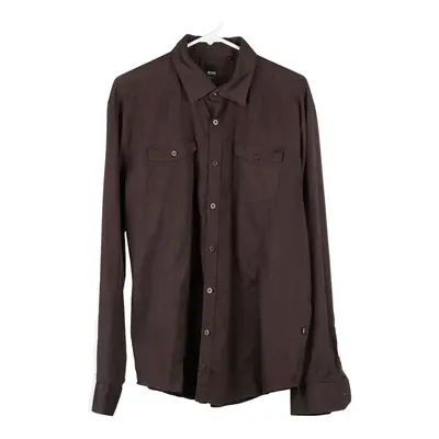 Boss Shirt - XL Brown Cotton Blend