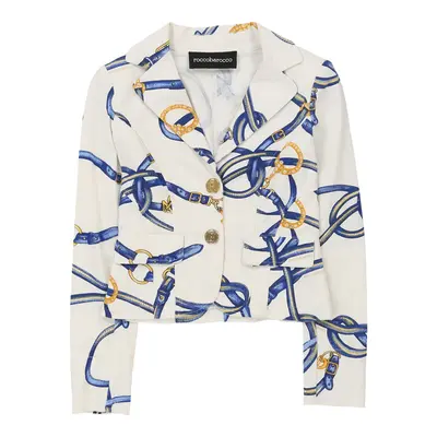 Roccobarocco Blazer - Small White Cotton | Size: small