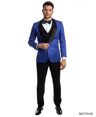 Tazio Men's 3-Piece Paisley Executive Suit - Award-Winning Design