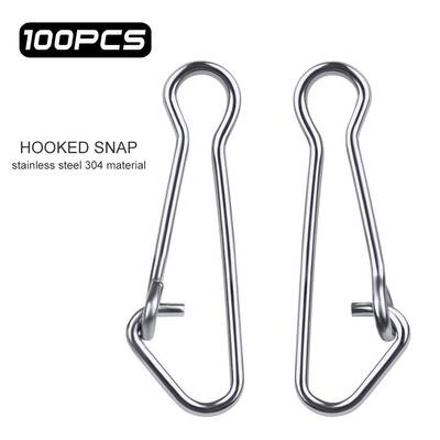 Hooked Snap Strength 11-57kg Fishing Swivel Safety Snap