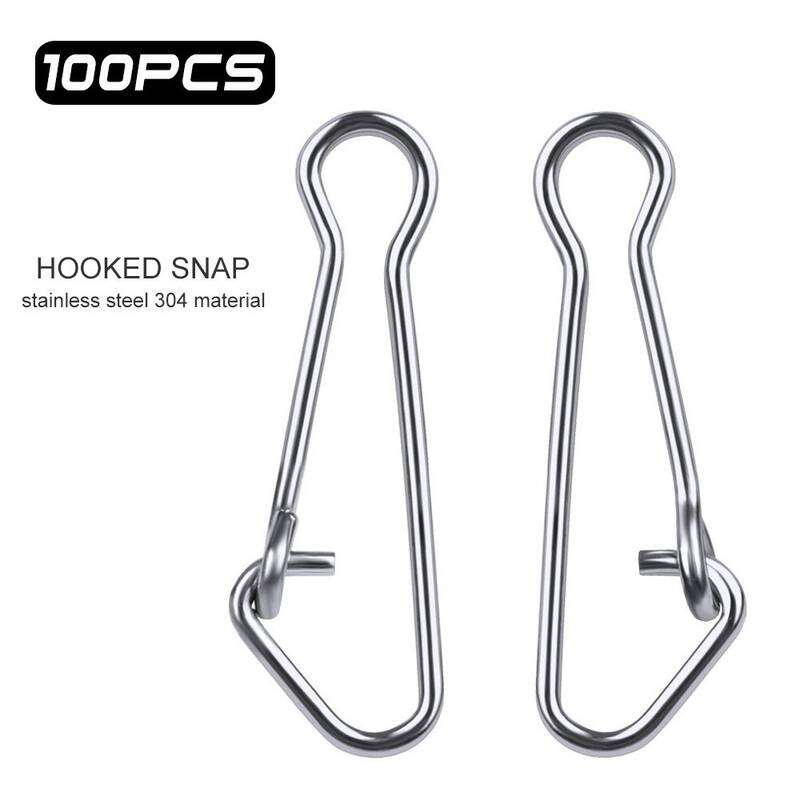 Hooked Snap Strength 11-57kg Fishing Swivel Safety Snap