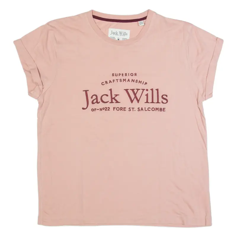 JACK WILLS Womens T-Shirt Pink UK 10