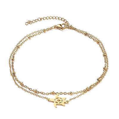 Ion Plating(IP) 304 Stainless Steel Multi-strand Anklets