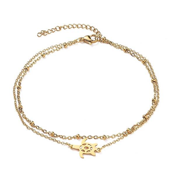 Ion Plating(IP) 304 Stainless Steel Multi-strand Anklets