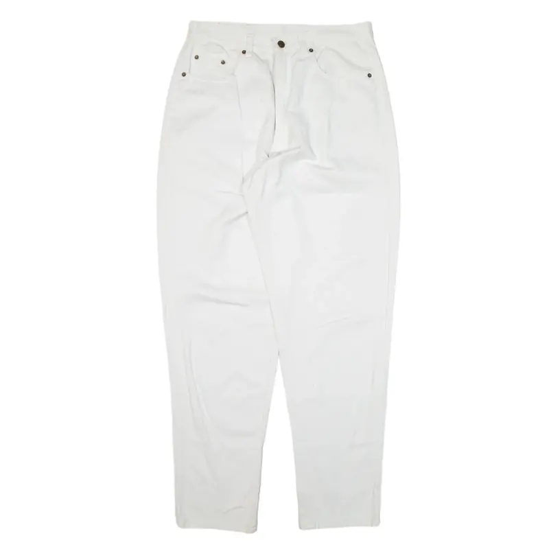 JEES Trousers White Relaxed Tapered Womens W30 L31