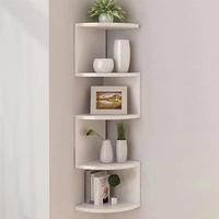 Wall Mounted Corner Shelf, 1 Count Easy To Assemble Tiered Wall Shelf, Floating Corner Shelf, Home Organizer for Living Room ...