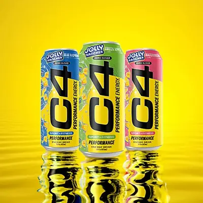 C4 Performance Zero Sugar Energy Drink, JOLLY RANCHER, 16 Fl Oz (12 Pack) Beverage Sport