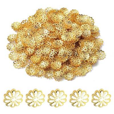 Iron Flower Bead Caps