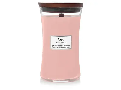 Woodwick Blooms & Patchouli Large Pressed Scented Candle Jar 609.5g