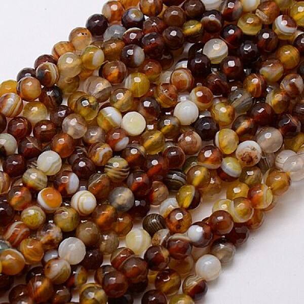 Natural Striped Agate/Banded Agate Beads Strands