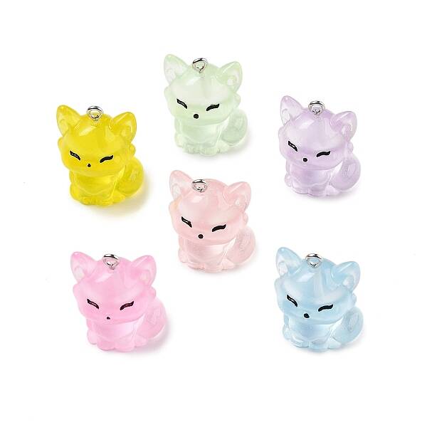 Cute Transparent Resin Pendants