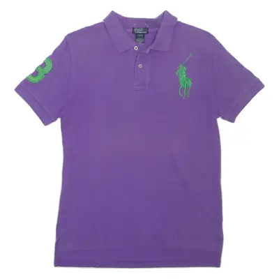POLO RALPH LAUREN Boys Polo Shirt Purple L