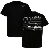 Vintage Square Body Truck America Flag 2-Side T-Shirt For Chevy Fans Gift for Him