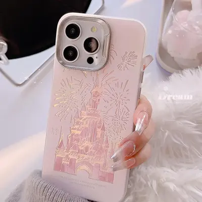Gradient Castle Pattern Phone Case, Cute Decorative Phone Protector Cover, Phone Accessories Compatible with iPhone Series f...