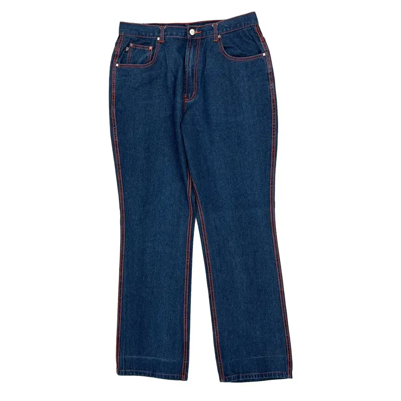 Hip Hop Crest Jeans - 32W UK 14 Blue Cotton