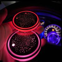 1PCS/2PCS/4PCS LED Cup Holder Lights for Car, Rechargeable 7 Color-Changing Light Up Cup Holder Insert Coasters, Car Accessor...