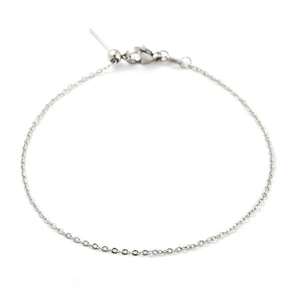 Non-Tarnish 304 Stainless Steel Add a Bead Adjustable Texture Cable Chains Bracelets for Women