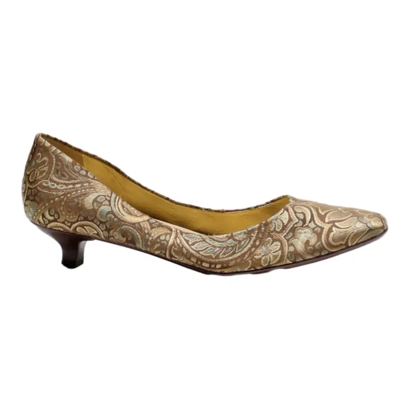 TALBOTS Pump Heels Gold Synthetic Womens UK 6.5