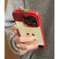 Niche Personality Red Apple 3D Fruit Handle Compatible with Apple 16 Pro Max Phone Case iPhone 15 New Women's 14 Super Beauti...