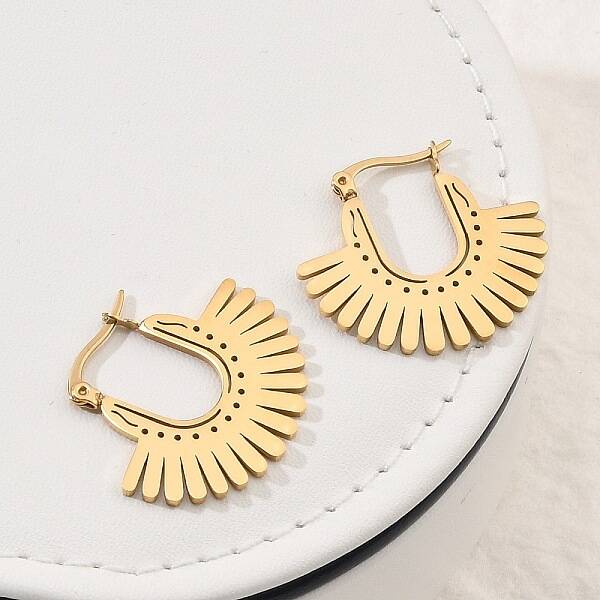 304 Stainless Steel Flower Stud Earrings for Women