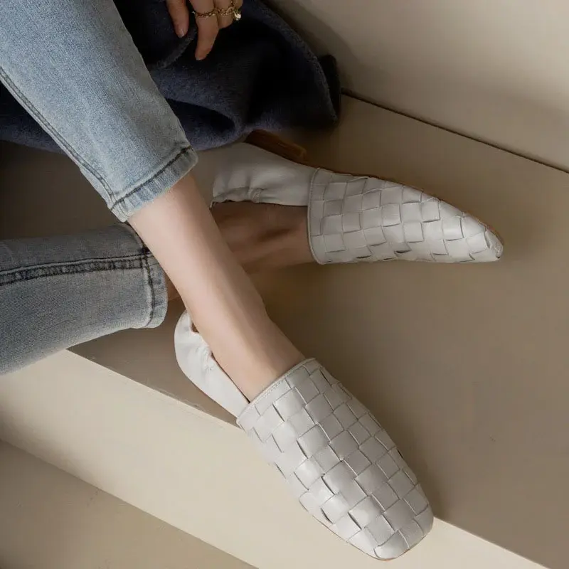 CHIKO Drina Square Toe Block Heels Loafer Flats