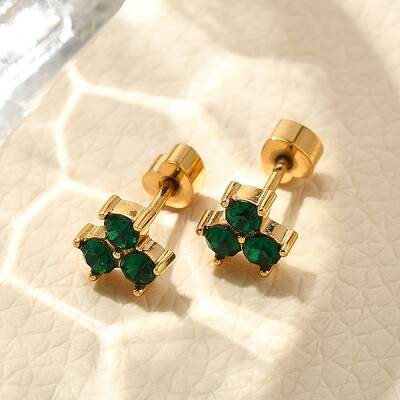 Ion Plating(IP) 304 Stainless Steel Stud Earrings