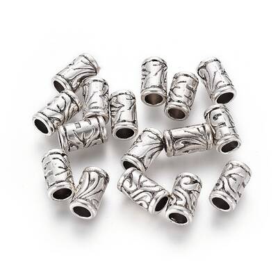 Antique Silver Tibetan Style Alloy European Beads