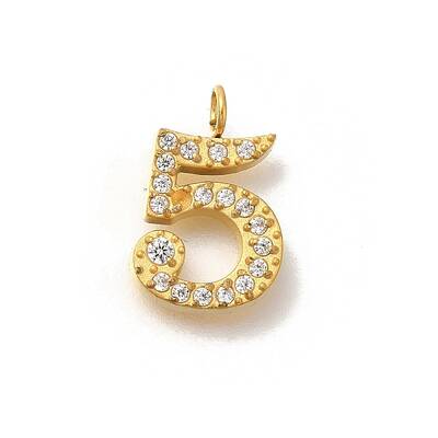 Ion Plating(IP) 304 Stainless Steel Micro Pave Cubic Zirconia Pendants