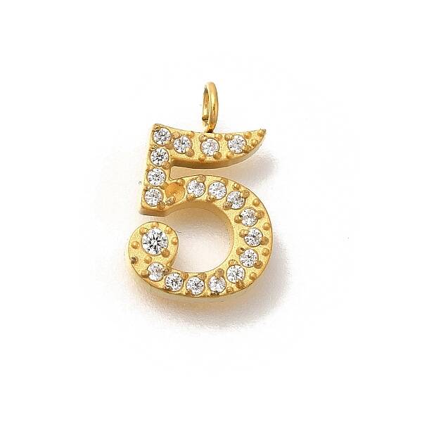 Ion Plating(IP) 304 Stainless Steel Micro Pave Cubic Zirconia Pendants